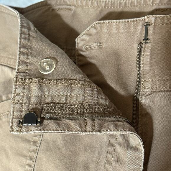 Rafaella Women's Mocha Brown Wide Leg Capri Cropped Pants Size 12 Neutral Y2K - Picture 11 of 12